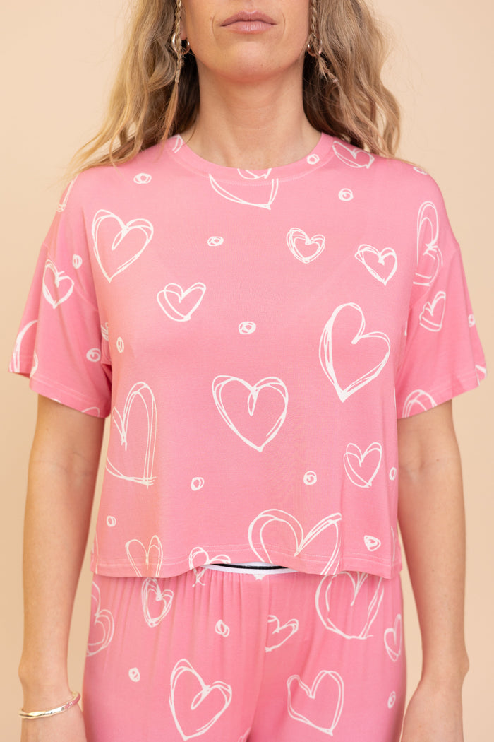 Pajama Crop Top "COUP DE COEUR"