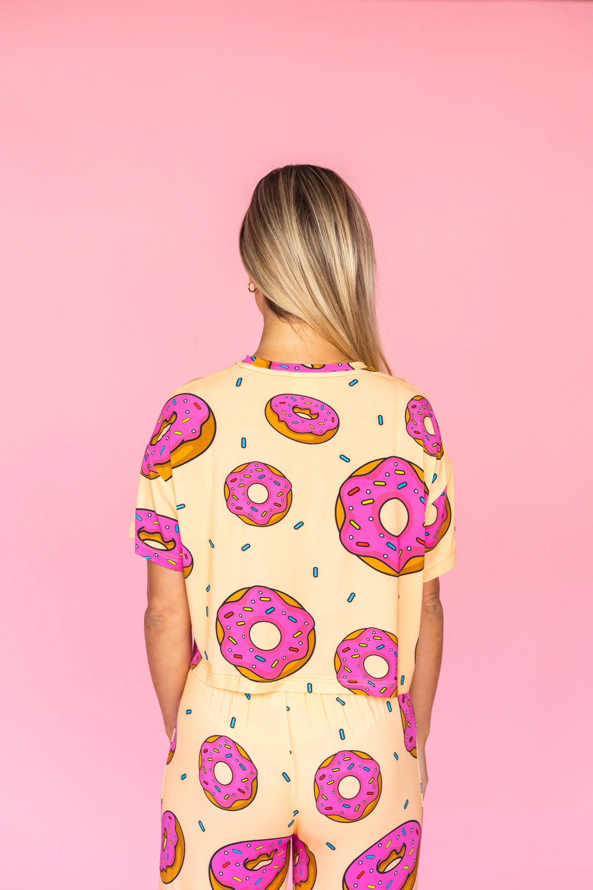 Haut Pyjama "I DONUT CARE"