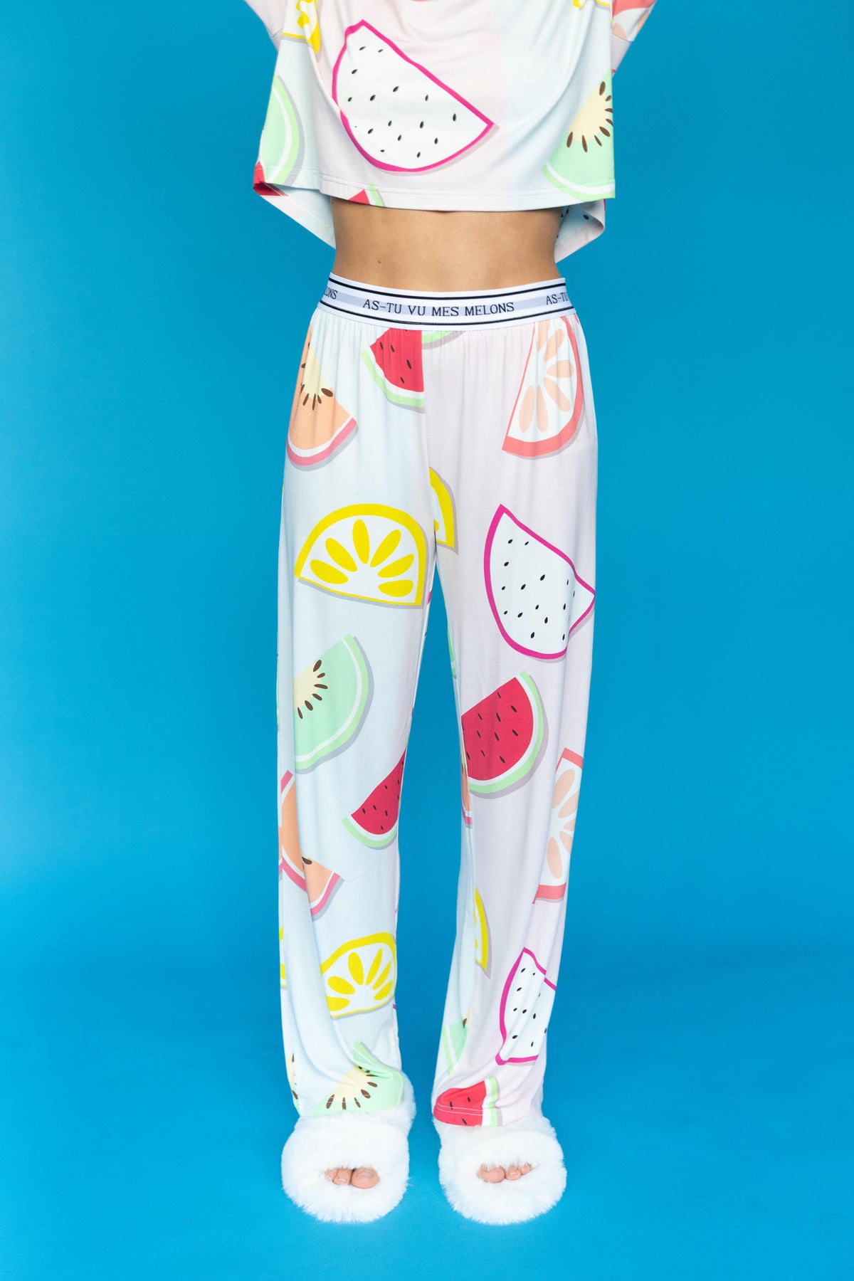 Pajama Pants "AS-TU VU MES MELONS"